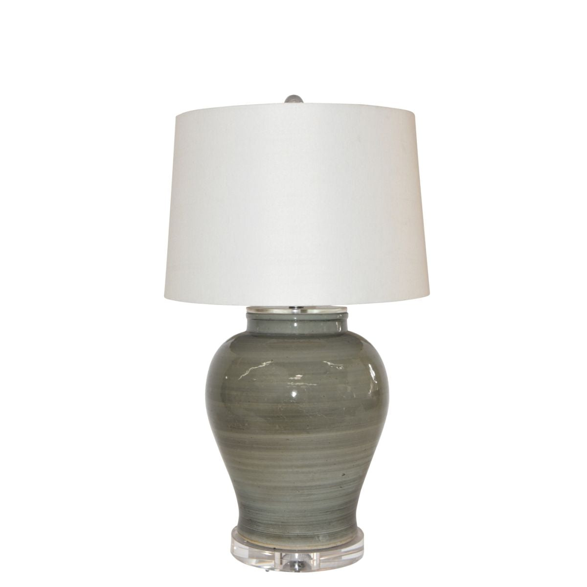 Legend of Asia Lighting Legend of Asia Iron Gray Open Top Jar Small Table Lamp