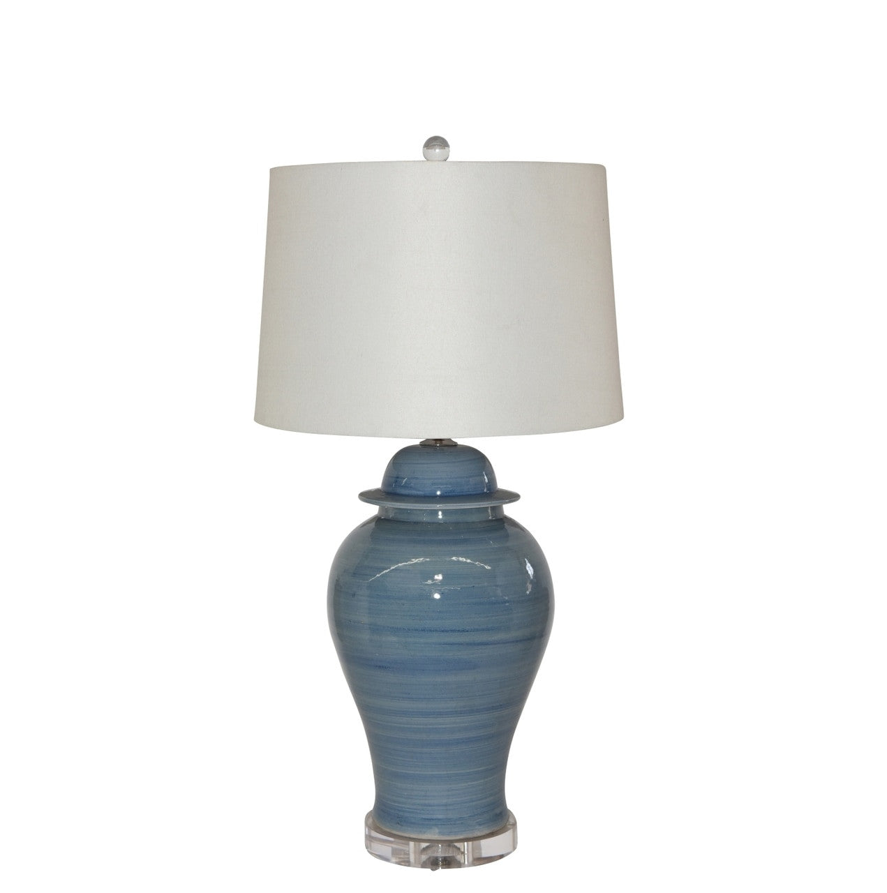 Legend of Asia Lighting Legend of Asia Lake Blue Porcelain Temple Jar Table Lamp  - Medium