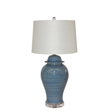 Legend of Asia Lighting Legend of Asia Lake Blue Porcelain Temple Jar Table Lamp  - Medium