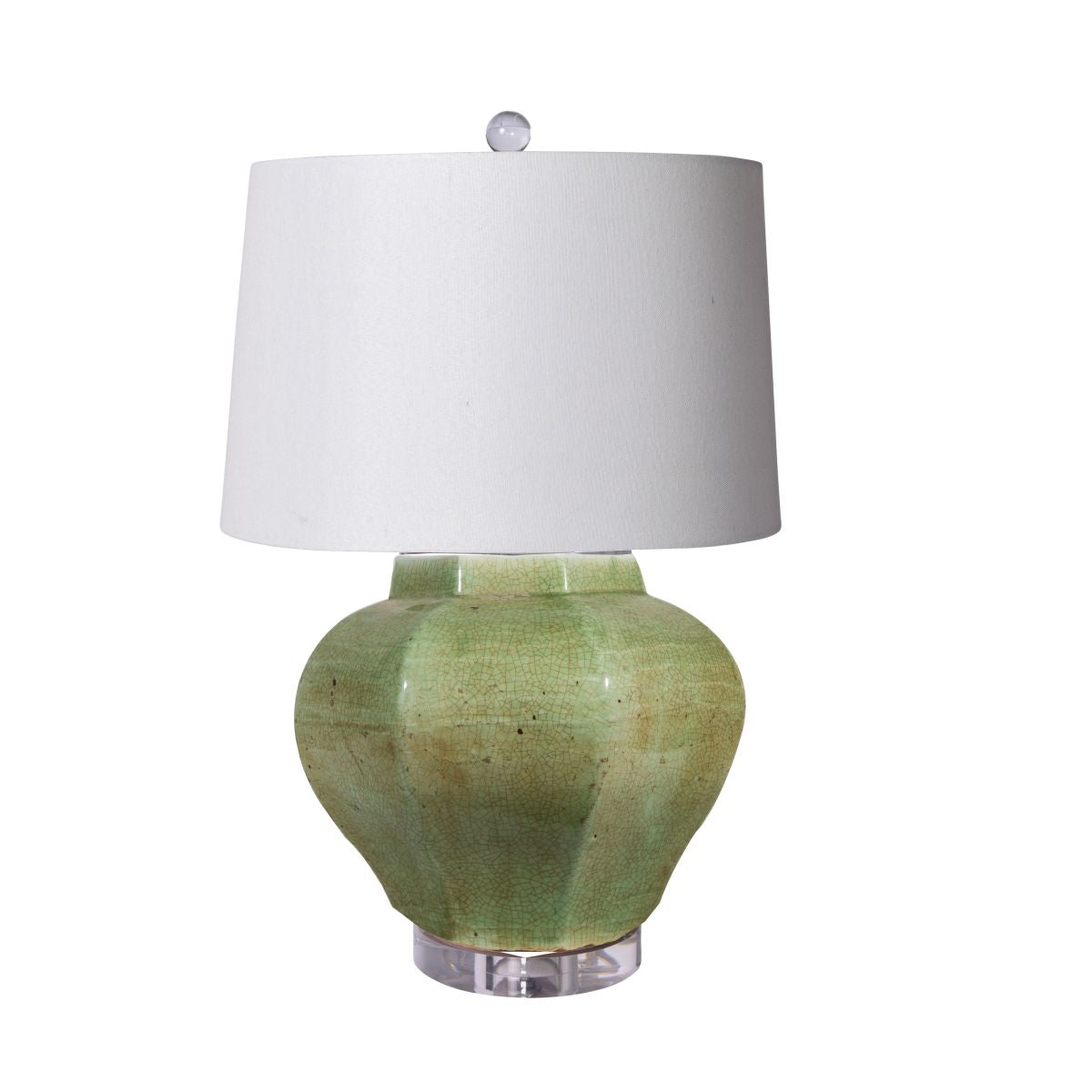 Legend of Asia Lighting Legend of Asia Lamp Celadon Crackle Octagonal Jar