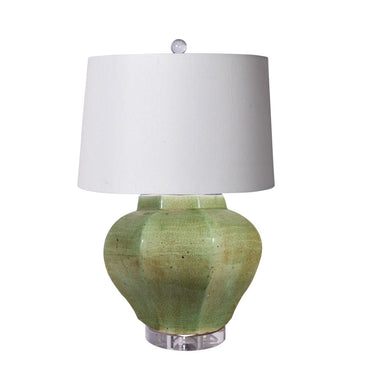 Legend of Asia Lighting Legend of Asia Lamp Celadon Crackle Octagonal Jar