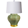 Legend of Asia Lighting Legend of Asia Lamp Celadon Crackle Octagonal Jar Gold Base