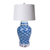 Legend of Asia Lighting Legend of Asia Lamp Of Blue Sea Wave Temple Jar Small