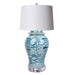 Legend of Asia Lighting Legend of Asia Lamp Of Breeze Temple Jar Blue Motif