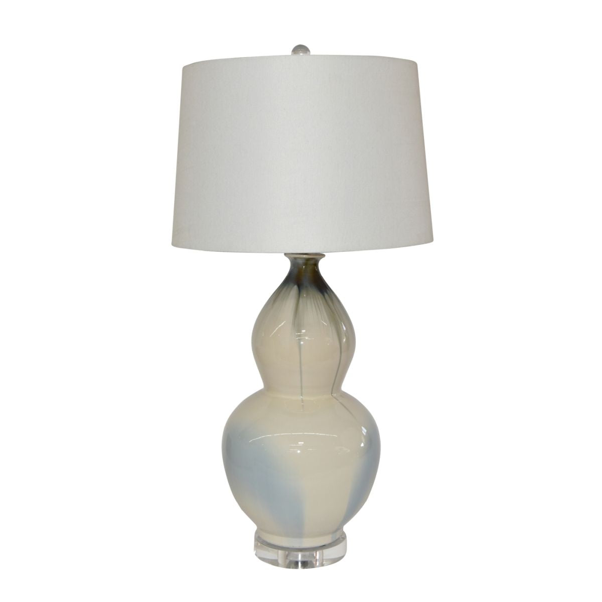 Legend of Asia Lighting Legend of Asia Lamp of Small Reaction Glazed Porcelain Gourd Vase