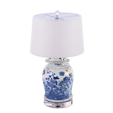 Legend of Asia Lighting Legend of Asia Lamp Vintage Flower Bird Jar Acrylic Base