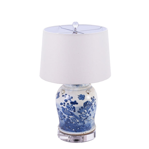 Legend of Asia Lighting Legend of Asia Lamp Vintage Flower Bird Jar Acrylic Cap Acrylic Base
