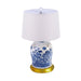 Legend of Asia Lighting Legend of Asia Lamp Vintage Flower Bird Jar Acrylic Cap Gold Leaf Base