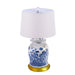 Legend of Asia Lighting Legend of Asia Lamp Vintage Flower Bird Jar Goldleaf Base