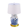 Legend of Asia Lighting Legend of Asia Lamp Vintage Flower Bird Jar Goldleaf Base