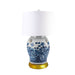 Legend of Asia Lighting Legend of Asia Lamp Vintage Large Flower Bird Temple Jar Acrylic Cap Goldleaf Base
