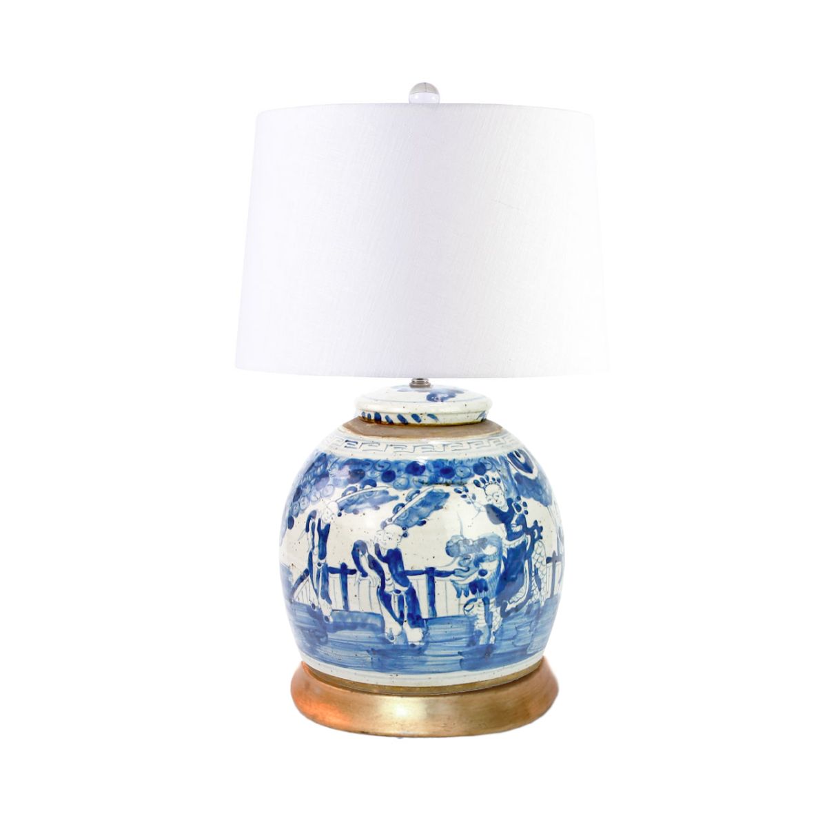 Legend of Asia Lighting Legend of Asia Lamp Vintage Large Ming Jar Enchanted Children Goldleaf Base