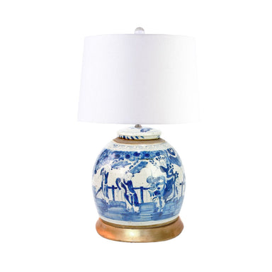 Legend of Asia Lighting Legend of Asia Lamp Vintage Large Ming Jar Enchanted Children Goldleaf Base