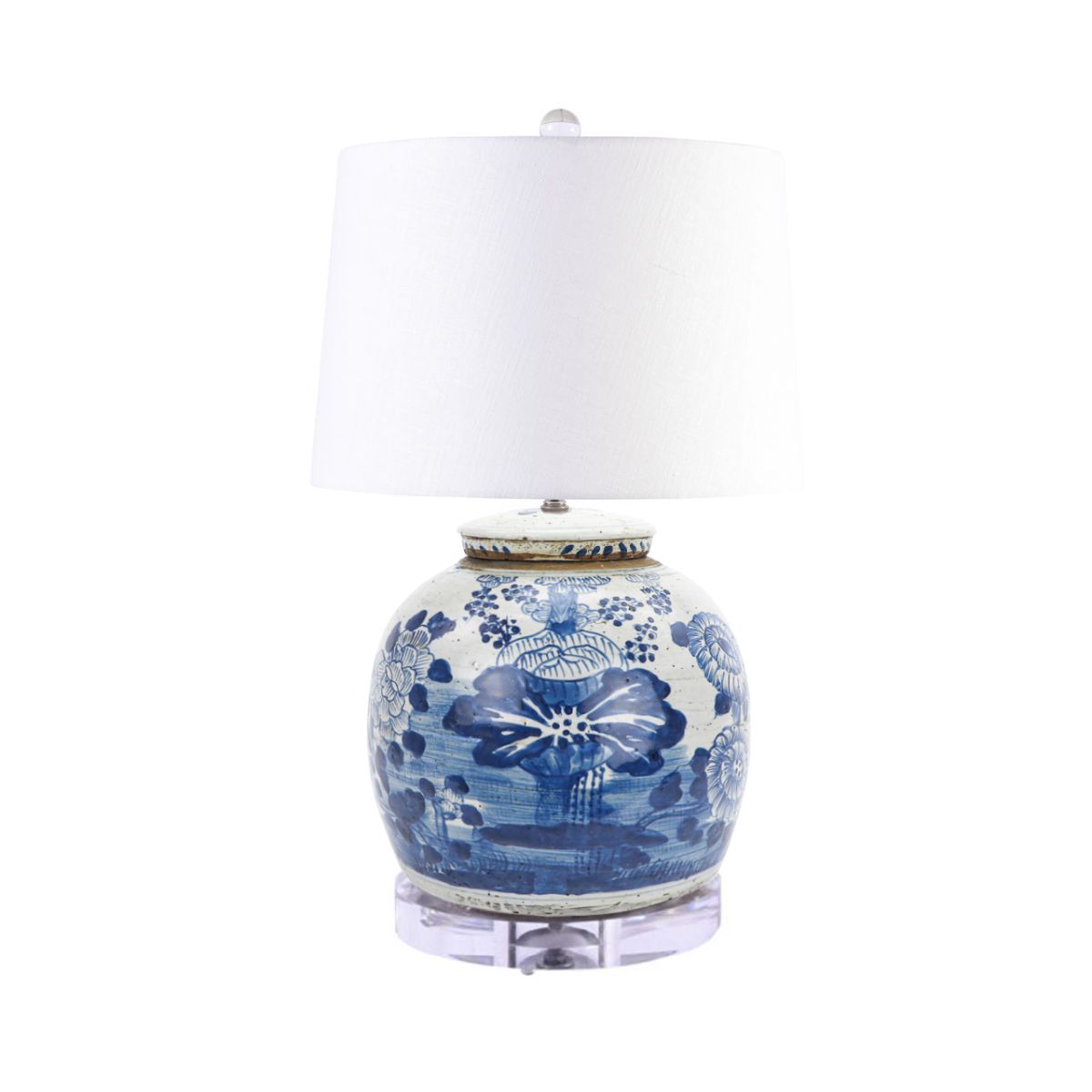 Legend of Asia Lighting Legend of Asia Lamp Vintage Large Ming Jar Four Season Acrylic Base
