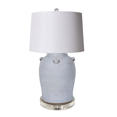 Legend of Asia Lighting Legend of Asia Lamp Vintage White Temple Jar Acrylic Cap & Base