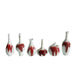 Legend of Asia Home Decor Legend of Asia Lang Red Set of 6 Mini Bud Vases