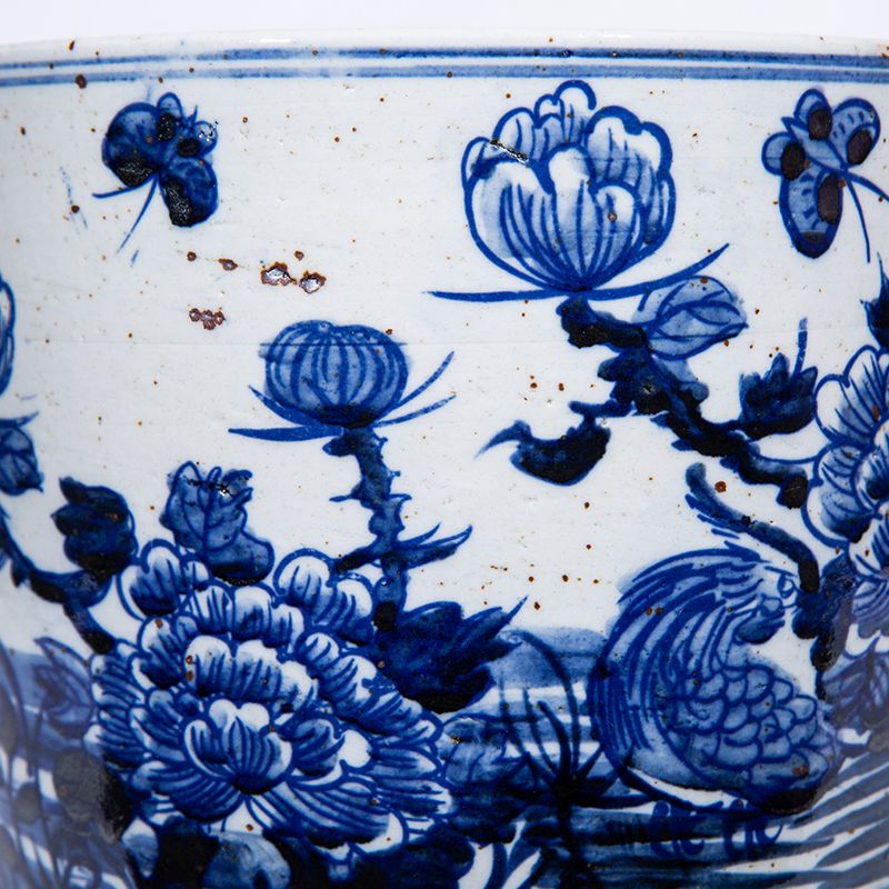 Legend of Asia Home Decor Legend of Asia Large Dynasty Orchid Pot Floral Birds