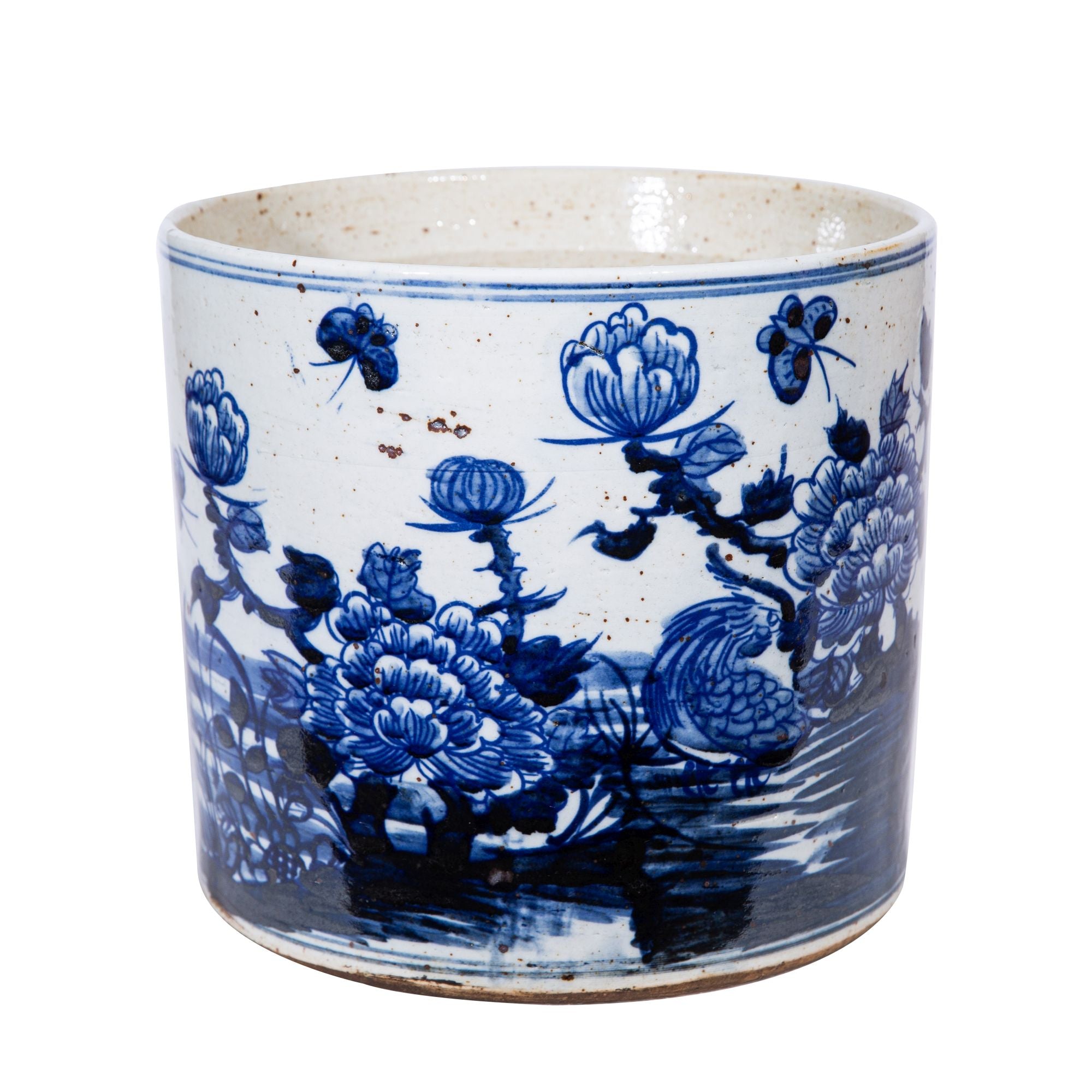 Legend of Asia Home Decor Legend of Asia Large Dynasty Orchid Pot Floral Birds