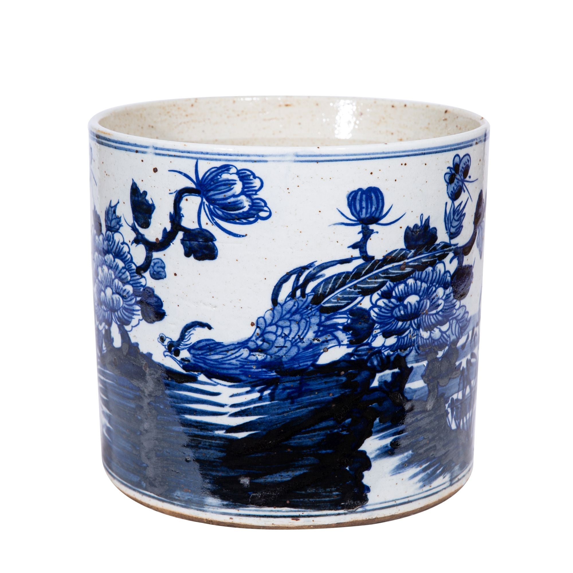 Legend of Asia Home Decor Legend of Asia Large Dynasty Orchid Pot Floral Birds