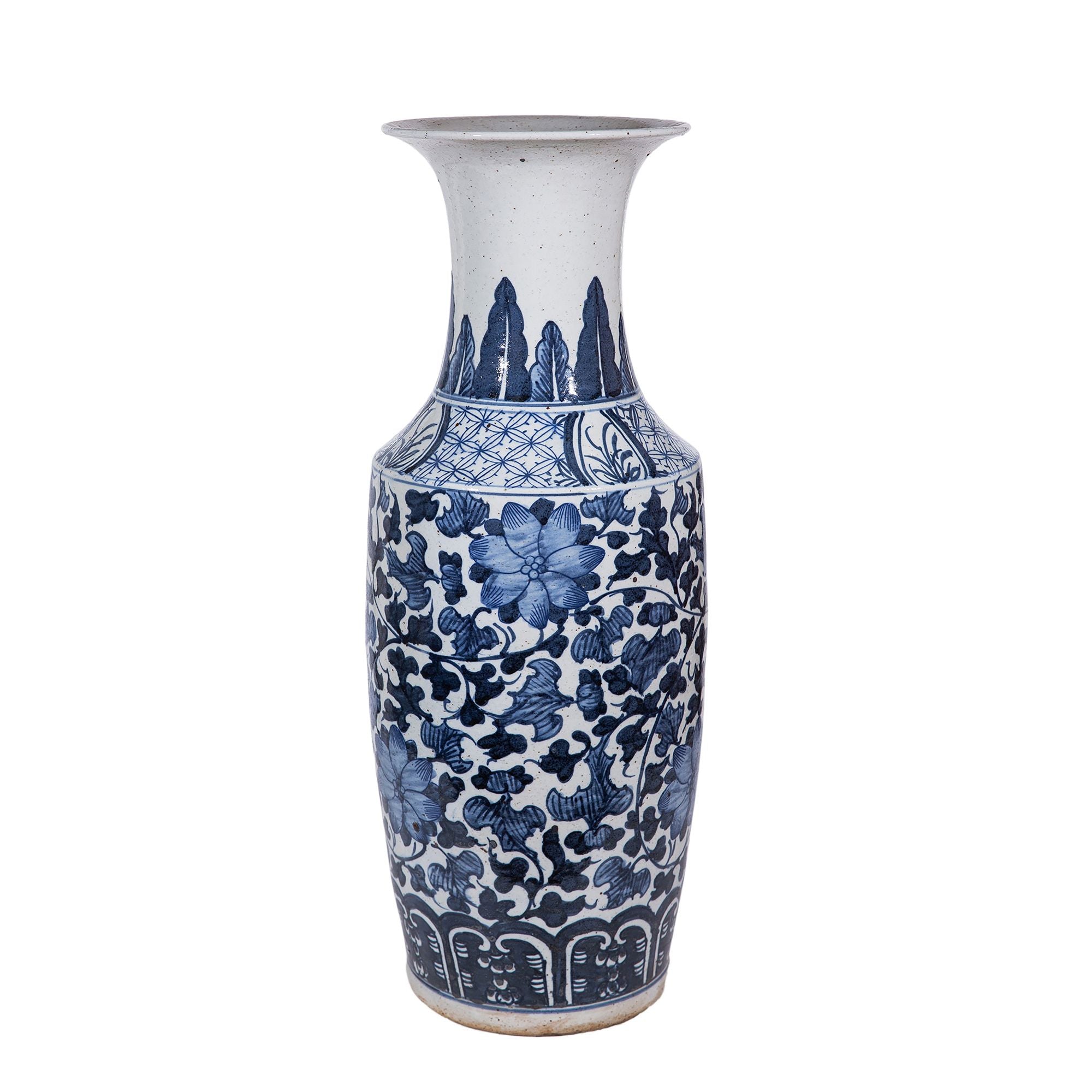 Legend of Asia Home Legend of Asia Large Dynasty Vase Twist Vine Motif