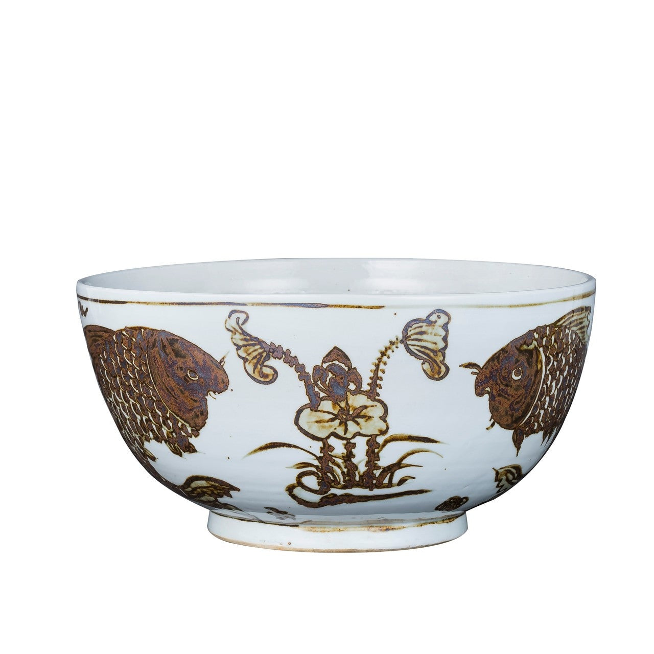 Legend of Asia Home Legend of Asia Large Rusty Brown Fish Bowl - CLOSEOUT