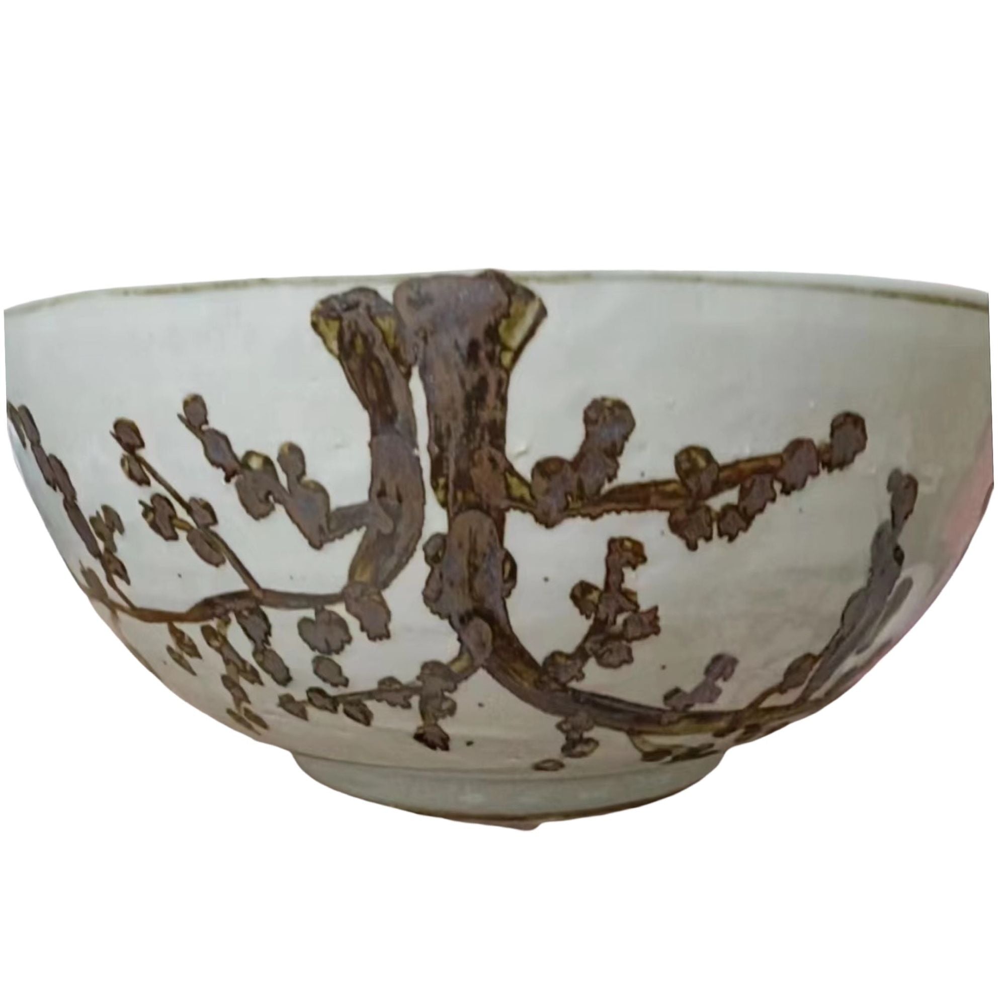 Legend of Asia Home Decor Legend of Asia Large Rusty Brown Weeping Plum Bowl