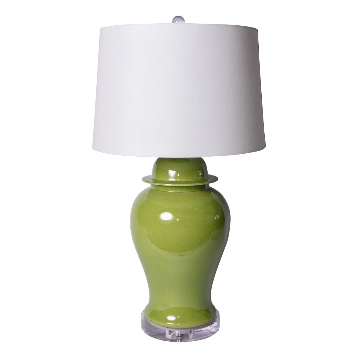 Legend of Asia Lighting Legend of Asia Lime Green Temple Jar Table Lamp