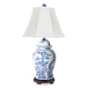 Legend of Asia Lighting Legend of Asia Magnolia Pheasant Jar Lamp Wood Base