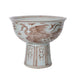 Legend of Asia Home Decor Legend of Asia Maroon Red Pheonix Mortif Serving Bowl Tall Base