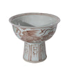 Legend of Asia Home Decor Legend of Asia Maroon Red Pheonix Mortif Serving Bowl Tall Base