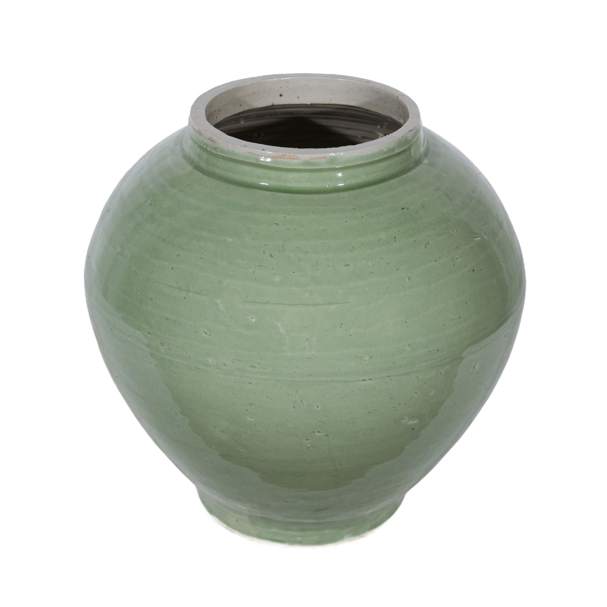 Legend of Asia Home Decor Legend of Asia Mint Green Crackle Round Jar