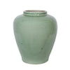 Legend of Asia Home Decor Legend of Asia Mint Green Crackle Wide Shoulder Jar