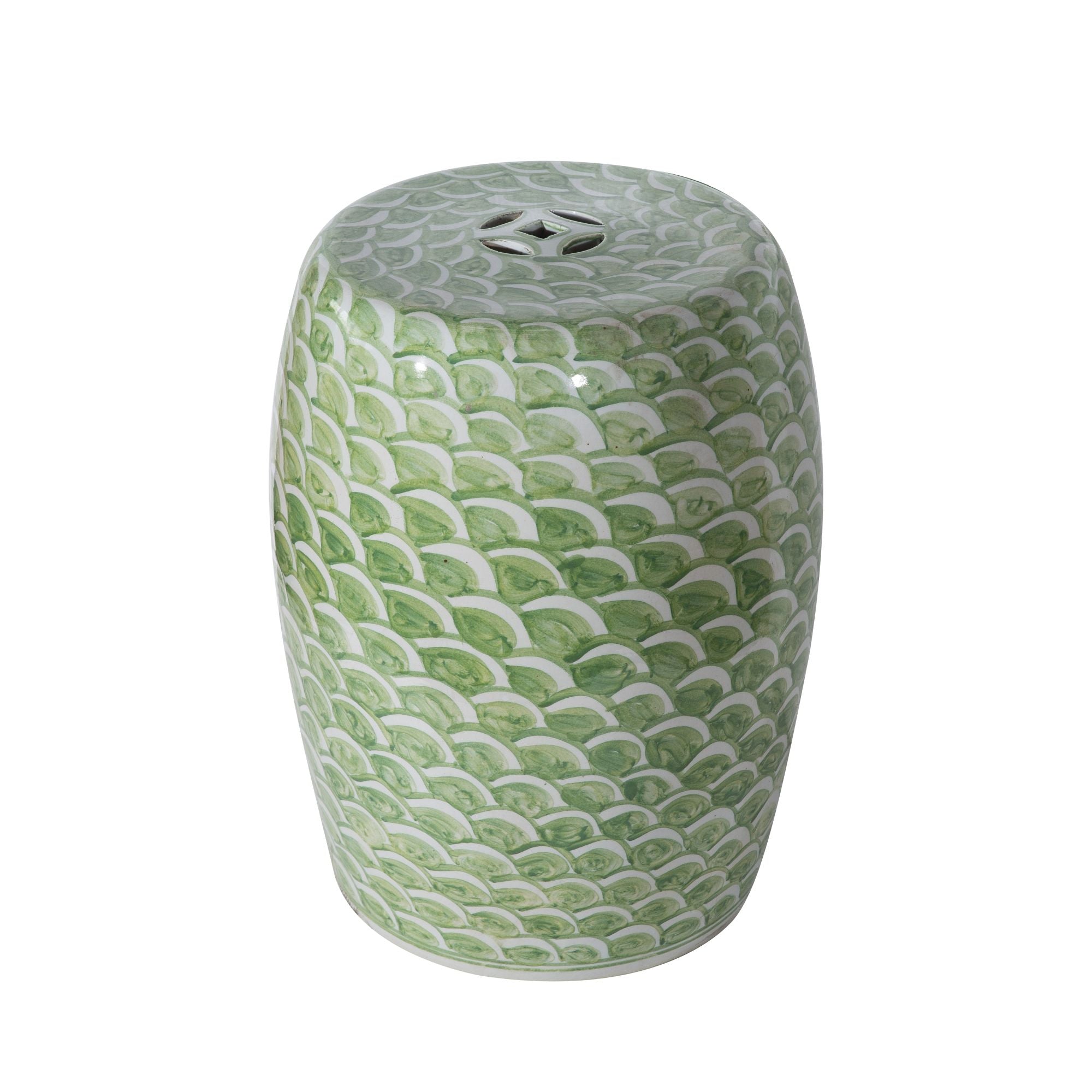 Legend of Asia Home Decor Legend of Asia Mint Green Fish Scale Porcelain Garden Stool