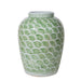 Legend of Asia Home Decor Legend of Asia Mint Green Fish Scale Porcelain Jar