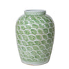Legend of Asia Home Decor Legend of Asia Mint Green Fish Scale Porcelain Jar