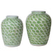 Legend of Asia Home Decor Legend of Asia Mint Green Fish Scale Porcelain Jar - Small