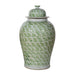 Legend of Asia Home Decor Legend of Asia Mint Green Fish Scale Temple Jar Large