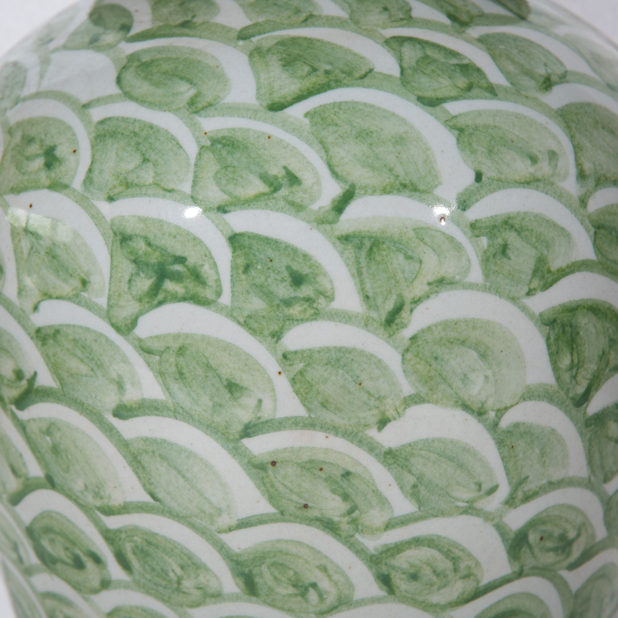 Legend of Asia Home Decor Legend of Asia Mint Green Fish Scale Temple Jar Large - Small