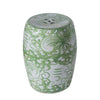 Legend of Asia Home Decor Legend of Asia Mint Green Garden Stool Twist Flower