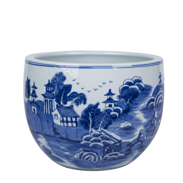 Legend of Asia Home Decor Legend of Asia Mountain Pagoda Round Cache Pot