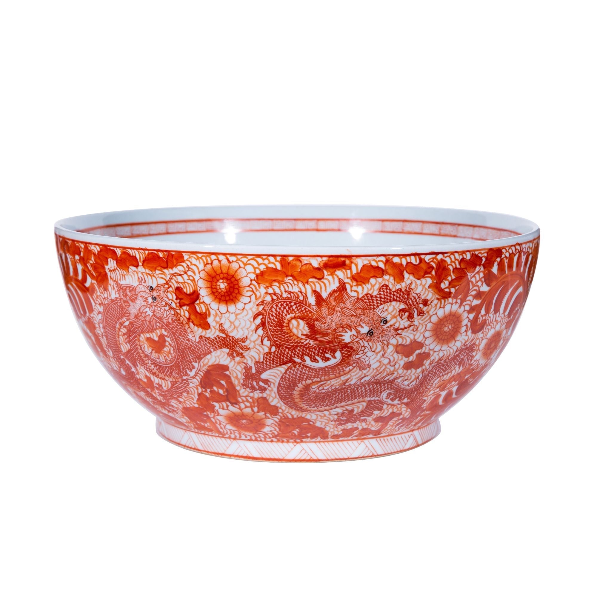 Legend of Asia Home Decor Legend of Asia Orange Dragon Flower Bowl