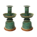Legend of Asia Home Legend of Asia Pair of Speckled Green Candle Holders