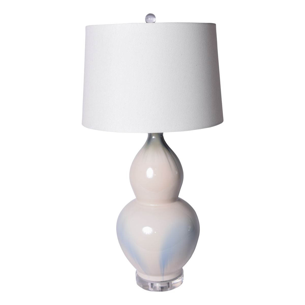 Legend of Asia Lighting Legend of Asia Reaction Glazed Porcelain Gourd Vase Table Lamp