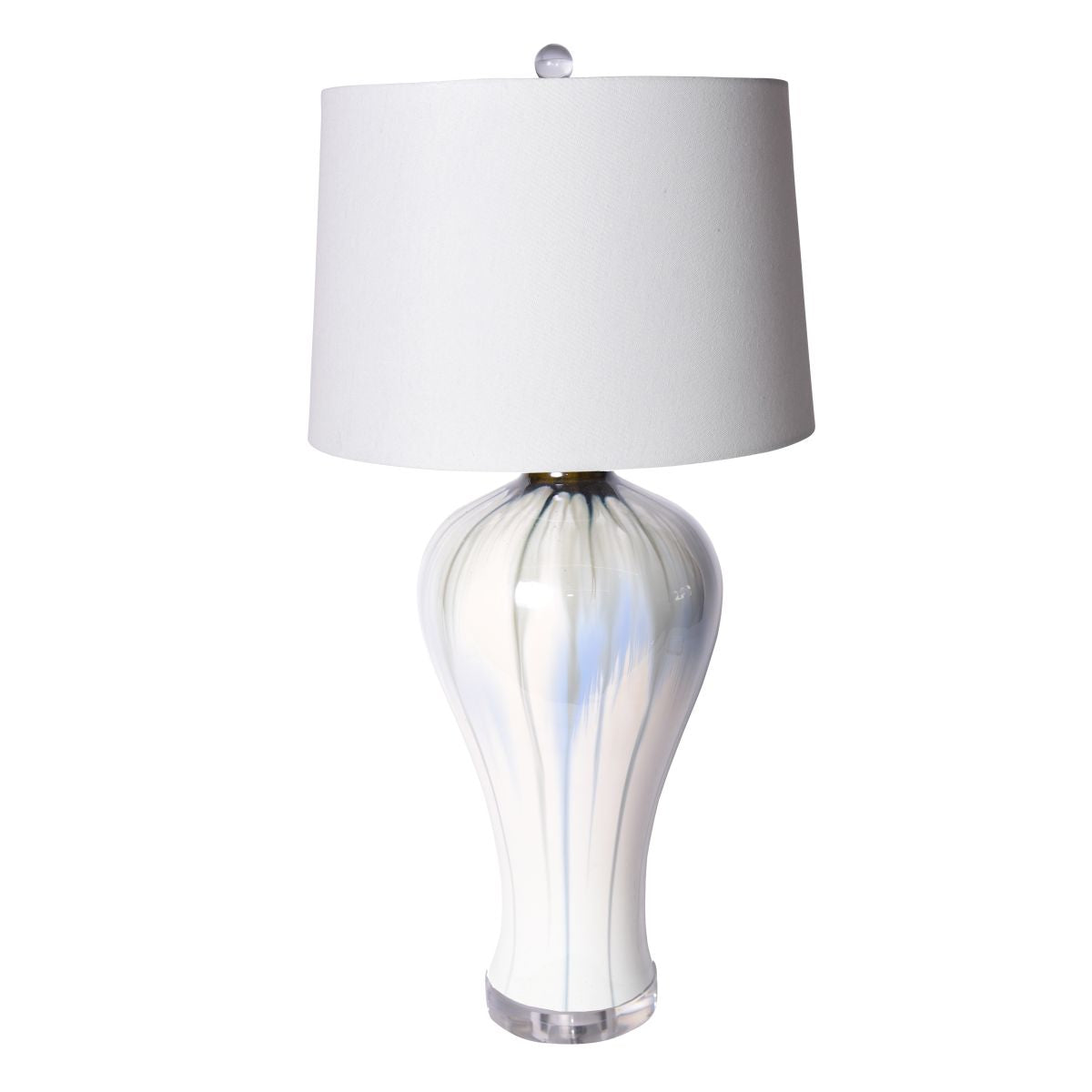 Legend of Asia Lighting Legend of Asia Reaction Glazed Porcelain Plum Vase Table Lamp