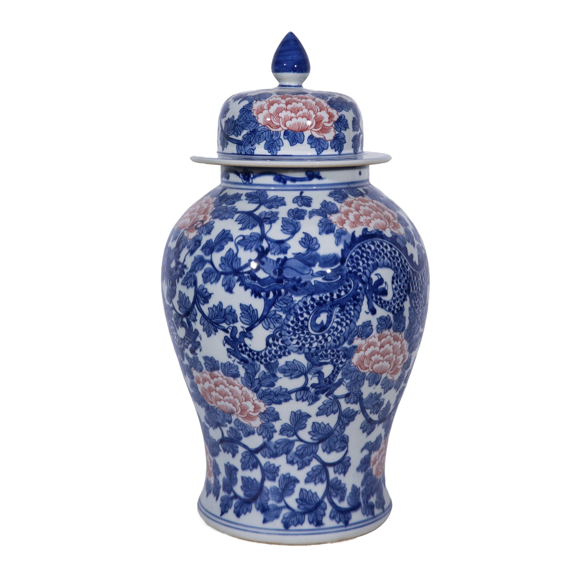 Legend of Asia Home Legend of Asia Red Peony Temple Jar Medium