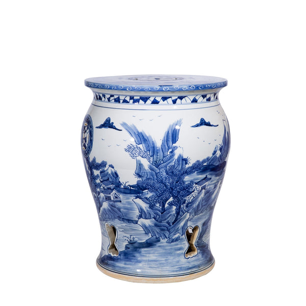 Legend of Asia Home Legend of Asia River Village Drum Garden Stool - S