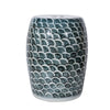 Legend of Asia Home Decor Legend of Asia Rustic Blue Fish Scale Porcelain Garden Stool