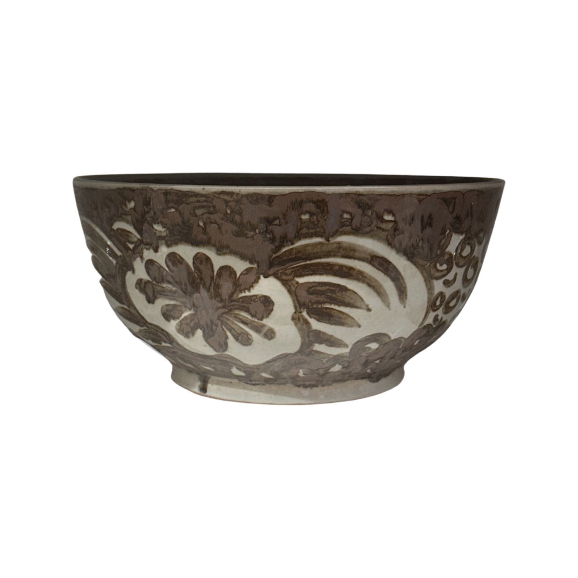 Legend of Asia Home Legend of Asia Rustic Brown Sea Flower Bowl