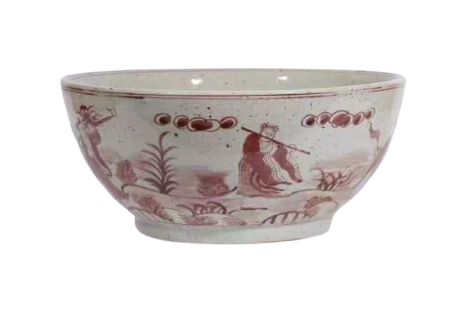 Legend of Asia Home Decor Legend of Asia Rustic Maroon Red Bowl 8 Immortal Motif
