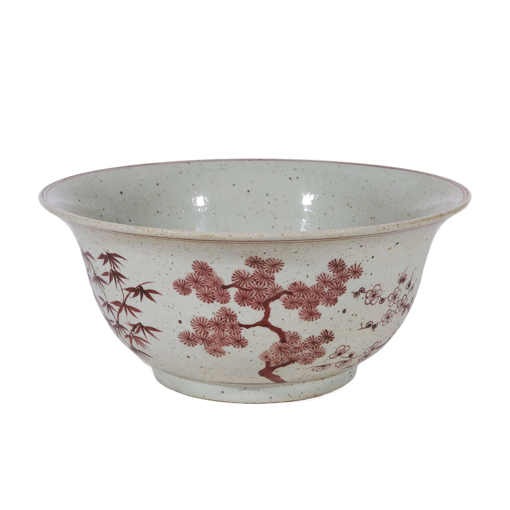 Legend of Asia Home Legend of Asia Rustic Maroon Red Bowl Pine Motif